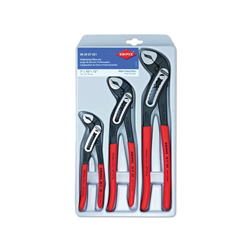 Knipex 3-Piece Alligator Pliers Sets, 7 1/4 in, 10 in, 12 in (414-002007US1) Each