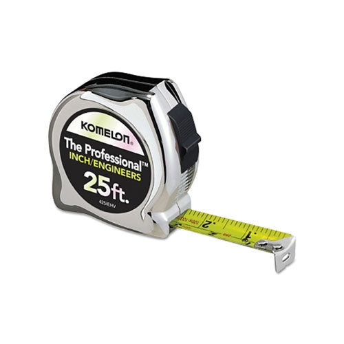 Komelon Usa High Viz Professional Inch Engineer Tape Measures, 1 in x 25 ft (416-425IEHV) Each