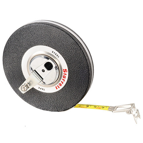 L.S. Starrett 530 Series Steel Long-Line Measuring Tapes, 3/8 in x 100 ft (681-65946) Each