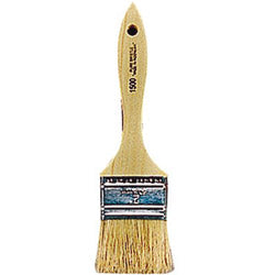 Linzer White Chinese Bristle Paint Brush, 3/8 in Thick, 3 in Wide, Wood Handle (449-1500-3) Box of 12