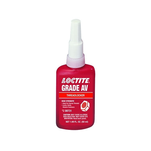 Loctite® 087™ Grade AV Threadlocker, 50 mL, 1 in Thread, Red (442-195898) 1 Bottle