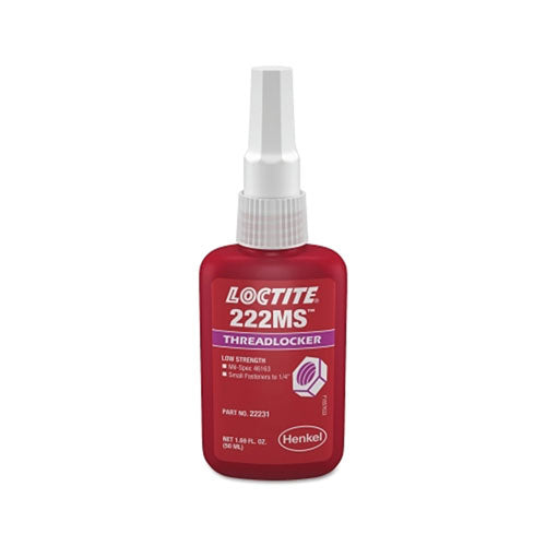 Loctite® 222MS™ Threadlocker, Low Strength/Small Screw, 50 mL, 1/4 in ...