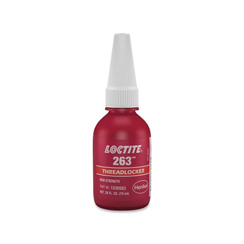 Loctite® 263™ High Strength Red Threadlocker, 10 mL, 1 in Thread, Bottle (442-1330583) Each