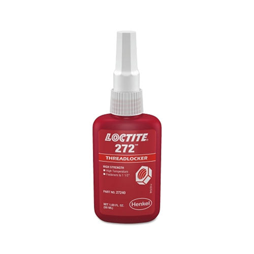 Loctite® 272™ Threadlocker, High Temp/High Strength, 50 mL, Red (442-88442) Each