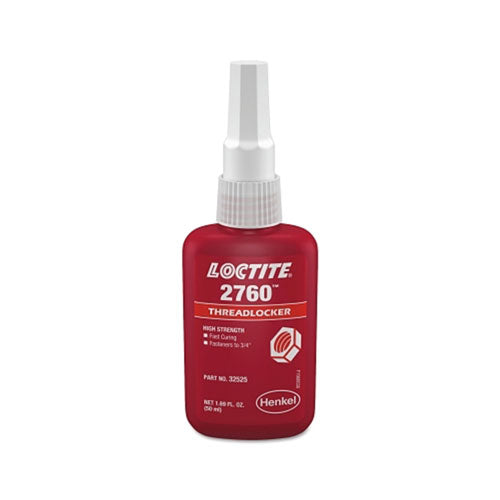 Loctite® 2760™ Threadlocker, Primerless High Strength, 50 mL, Red (442-303440) Each