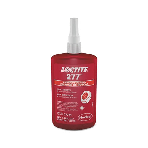 Loctite® 277™ High-Strength Threadlocker, 250 mL, 7/8 in dia or Smaller, Red (442-88449) Each