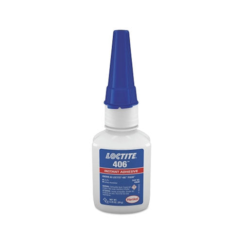Loctite® 406™ Prism® Instant Adhesive, Surface Insensitive, 20 g, Bottle, Clear (442-135436) Each