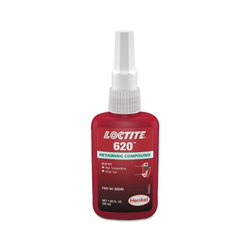 Loctite® 620™ Retaining Compound, High Temperature, 50 mL Bottle, Green, 3,800 psi (442-135514) Each