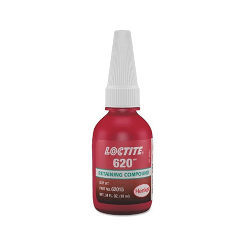 Loctite® 620™ Retaining Compound, High Temperature, 10.00 mL Bottle, Green, 3,800 psi (442-234772) Each