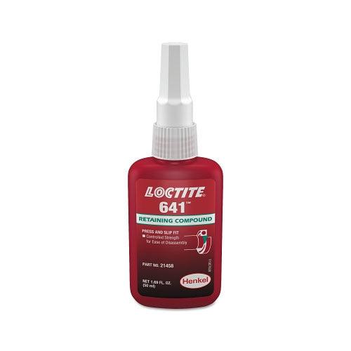 Loctite® 641 Retaining Compound, Controlled Strength, 50 mL Bottle, Yellow, 1,700 psi (442-231121) 1 Bottle