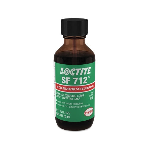 Loctite® 712 Tak Pak Accelerator, 1 3/4 oz, Bottle, Clear/Amber (442-135316) 1 Case