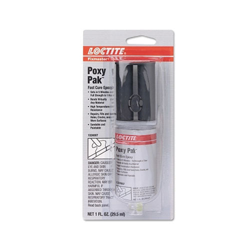 Loctite® Fixmaster® Poxy Pak™ Expoxy, 1 oz, Dual Syringe (442-1324007) Each
