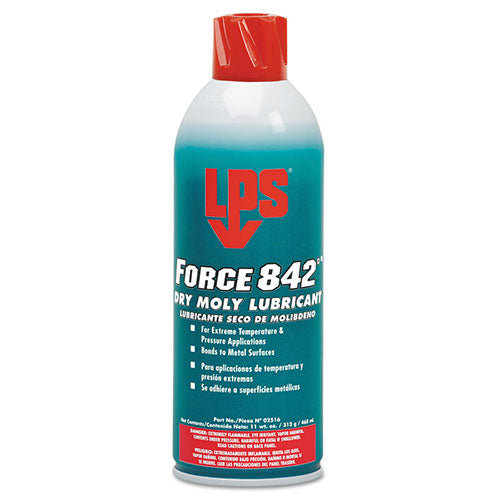 LPS® Force 842° Dry Moly Lubricants, 16 oz Aerosol Can (428-02516) 12 Cans