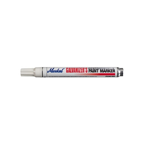 Markal Galvanizer's Removable Paint Marker, White, Medium Tip, Bullet (434-28785) 1 Box