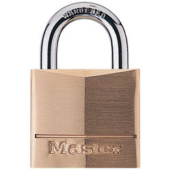 Master Lock® No. 130 Solid Brass Padlocks, 3/16 in Diam., 5/8 in L X 9/16 in W (470-130D) Box of 4