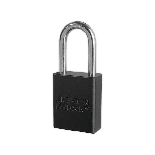 Master Lock® Solid Aluminum Padlock, 1/4 in dia, 1-1/2 in L x 3/4 in W, Black (045-A1106BLK) Each