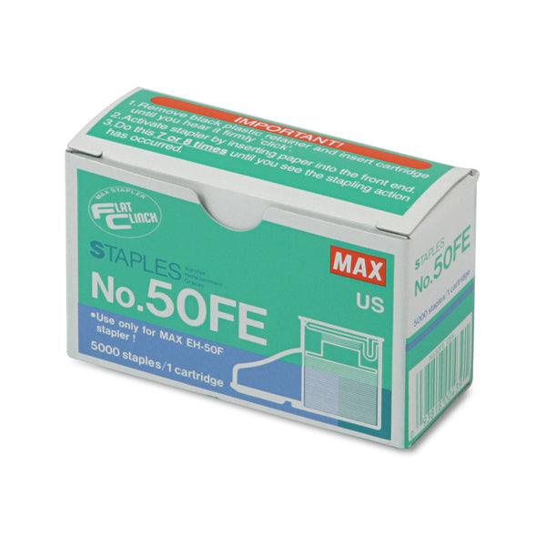 MAX Staple Cartridge, 0.31" Leg, 0.5" Crown, Steel, 5,000/Box (MXB50FE) Cartridge of 5000