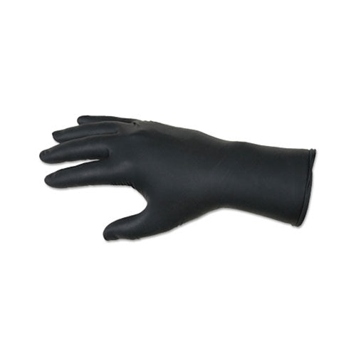 MCR™ Safety Nitrile Disposable Gloves, NitriShield Stealth Xtra™, Rolled Cuff, Unlined, X-Large, Black, 6 mil Thick (127-6062XL) 1 Box