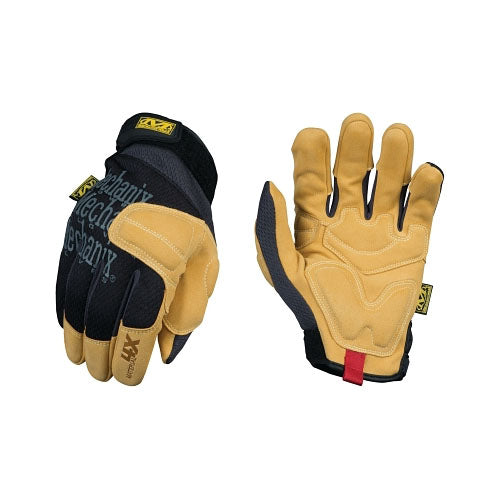 Mechanix Wear® Material4X® Padded Palm Glove, Synthetic Leather, Black/Tan, Large (484-PP4X-75-010) 1 Pair