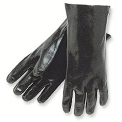 Memphis Glove Economy Dipped PVC Gloves, Large 14 in, Black (127-6300) Case of 12