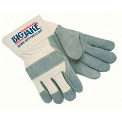 Memphis Glove Big Jake® Premium A+ Side Leather Single-Palm Work Gloves, Lrg, Chrome/Wh, 2-3/4 in Cuff, Jersey Palm Lining, 1700 (127-1700L) Case of 12