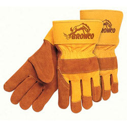 Memphis Glove Premium Side Split Cow Gloves, Large, Select A Side Leather, Rust/Orange (127-1680) Case of 12