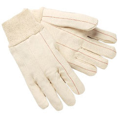 Memphis Glove Double-Palm Hot Mill Gloves, Large, White, Knit-Wrist Cuff (MPG9018C) Case of 12