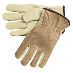 Memphis Glove Unlined Drivers Gloves, Split Back/Cowhide, Small, Keystone Thumb, Beige/Brown (127-3205S) Case of 12