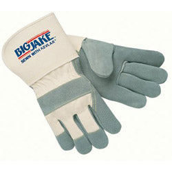 Memphis Glove Big Jake® Premium A+ Side Leather Single-Palm Work Gloves, Lrg, Chrome/Wh, 4-1/2 in Cuff, Jersey Palm Lining, 1710 (127-1710L) Case of 12