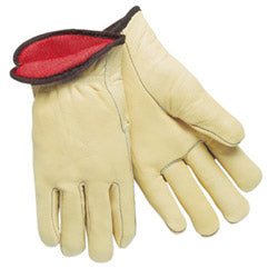 Memphis Glove Drivers Gloves, Premium Grade Cowhide, Large, Red Fleece Lining (MPG3250L) Case of 12