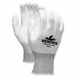 Memphis Glove NXG® PU Coated Work Gloves, Large, White (127-9665L) 1 Dozen
