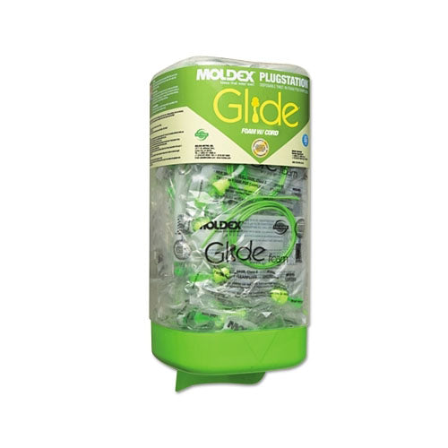 Moldex PlugStation® Earplug Dispenser, Disposable Plastic Bottle, Foam Earplugs, Green, Glide® Twist-In (507-6883) Each