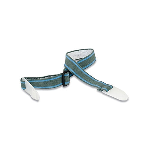 MSA Chinstrap, for MSA Hard Hats, Attaches to Suspension, 3/4 in W, Gray/ Blue Stripes (454-10171107) Each