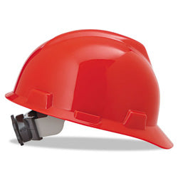MSA V-Gard® Protective Cap, Fas-Trac Ratchet, Slotted, Red (454-475363) Each