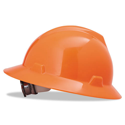 MSA V-Gard® Protective Hats, Fas-Trac Ratchet, Hat, Hi-Viz Orange (454-10021292) Each