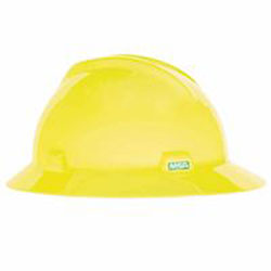MSA V-Gard® Protective Hats, Fas-Trac Ratchet, Hi-Viz Yellow-Green (454-10061515) Each