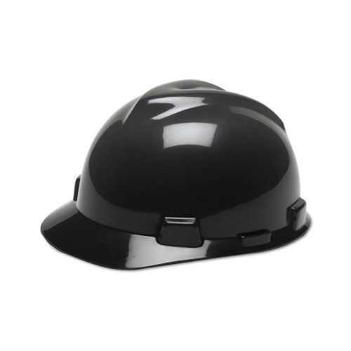 MSA V-Gard® Protective Hats, Fas-Trac Ratchet, Hat, Black (454-492559) Each