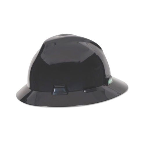 MSA V-Gard® Protective Hats, Fas-Trac Ratchet Suspension, 6 1/2 - 8, Black (454-C217374) Each