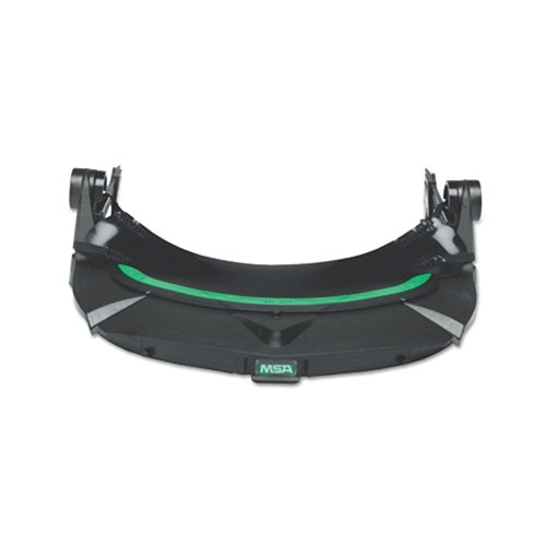 MSA V-Gard® Visor Frame for General Purposes, For All MSA Slotted Caps, Black/Green, Includes Debris Control (454-10121266) Each