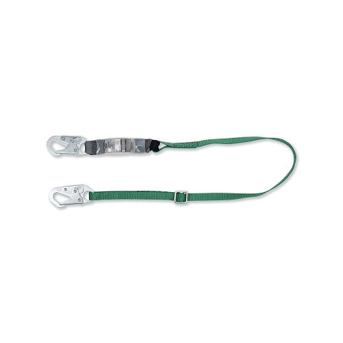 MSA V-Series Standard Single-Leg Adjustable Shock Absorbing Lanyard, 6 ft, Small Snaphooks (454-10191755) Each