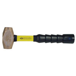 Nupla Classic Nuplaglas® Non-Sparking Brass Hammer, 2.5 lb Head, 12 in Fiberglass Handle, Super Grip (545-30-025) Each