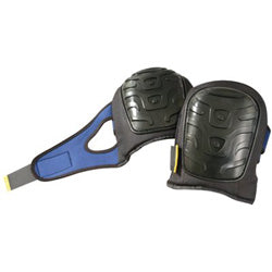 Occunomix Premium Flat Cap Gel Knee Pad, Hook and Loop, Black/Blue (561-121) 1 Pair