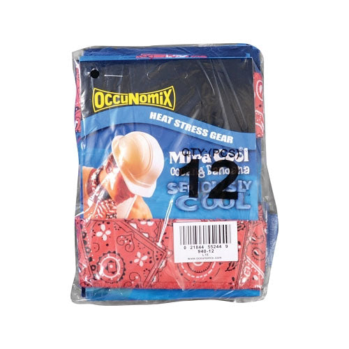 Occunomix MiraCool Neck Bandana, 1.77in W x 6.10 in L, Assorted (561-940-12) 1 Pack