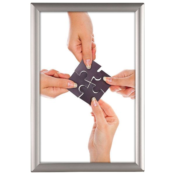 Opti Frame 11'' X 17''  Poster Size 1" Silver Color Profile, Mitred Corner, Without Back Support (UCP255N017x2990) Each