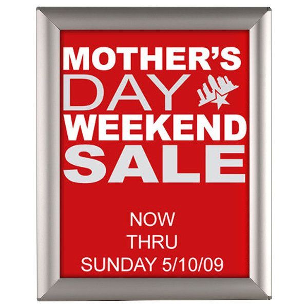 Opti Frame 8,5'' X 11''  Poster Size 1" Silver Color Profile, Mitred Corner, With Back Support (UCP255N181x2990) Each