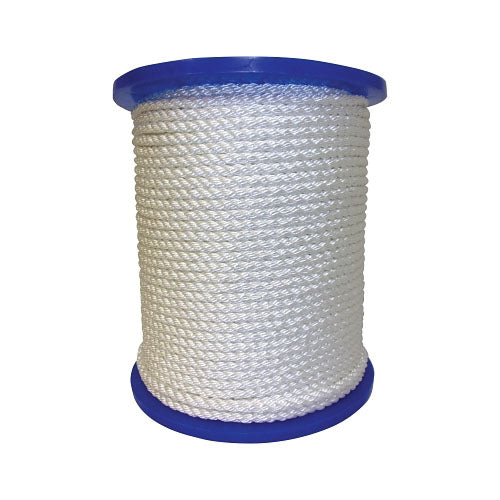 Orion Ropeworks Twisted Nylon Ropes, 1/2 in x 300 ft, Nylon, White (811-530160-00300) Each