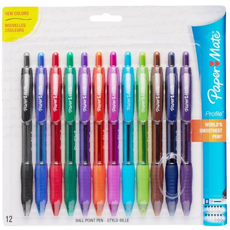 Paper Mate Profile Ballpoint Pen - Bold Pen Point - 1.4 mm Pen Point Size - 12 / Pack (PAP1788863) Pack of 12