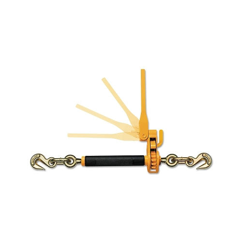Peerless Chain Company QuikBinder Plus Ratchet Load Binders, 1/2 in, 3/8 in Chain, 12,000 lb, 6 in Lift, YW (005-H5125-0858) Each