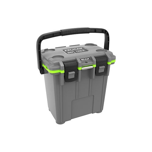 Pelican Elite Cooler, 20 qt, 21.5 qt Capacity, Dark Gray/Green (562-20Q-1-DKGRYEGRN) Each