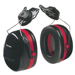 Peltor PELTOR™ Optime™ 105 Earmuff, 27 dB NRR, Black/Red, Cap Mount (247-H10P3E) Each